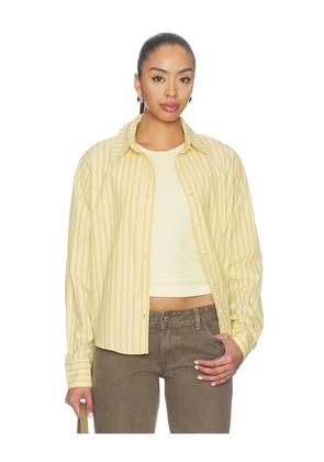 ALL THE WAYS Julie Button Up Top in Yellow. Size L. Also in XXS, XS, S, M, XL.