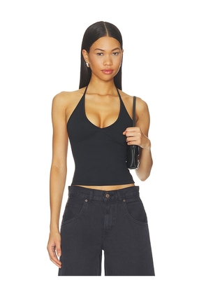 GRLFRND Halter Tank in Black. Size L. Also in S, M, XL.