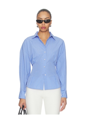 Favorite Daughter The Back Story Shirt in Blue. Size L. Also in XS, S, M, XL.