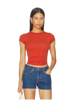 GRLFRND Crew Neck Slim Fit Tee in Red. Size L. Also in XXS, XS, S, M, XL.