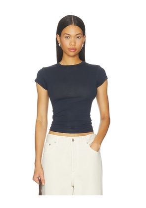 GRLFRND Crew Neck Slim Fit Tee in Navy. Size L. Also in XXS, XS, S, M, XL.
