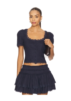 MAJORELLE Betsy Top in Navy. Size L. Also in XXS, XS, S, M.