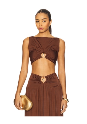 Lovers and Friends Lotte Top in Chocolate. Size L. Also in XXS, XS, S, M, XL.