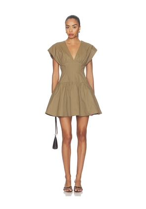 Line & Dot Hamish Mini Dress in Brown. Size L. Also in S, XS, M.