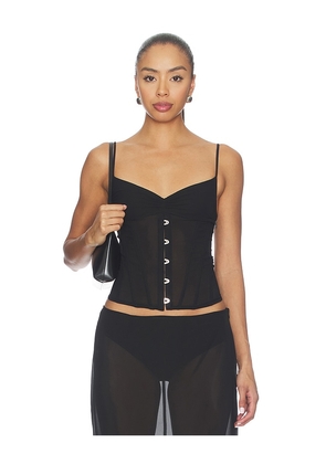 Miaou Alessia Corset Top in Black. Size L. Also in XXS, XS, S, M.