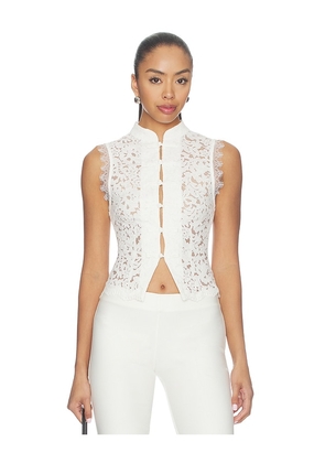 MORE TO COME Kally Lace Top in Ivory. Size L. Also in XXS, XS, S, M.
