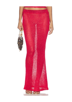 superdown Miranda Maxi Skirt in Red. Size L. Also in XS, S, M.