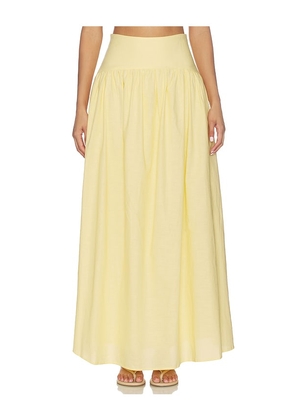 SNDYS Nesa Maxi Skirt in Yellow. Size L. Also in XXS, XS, S, M.