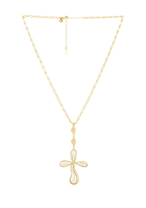 petit moments Amulet Necklace in Metallic Gold.
