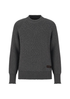 DSQUARED2 waffle-knit raglan-sleeve sweater - Grey