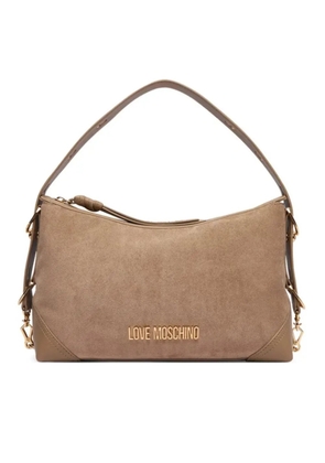 Love Moschino logo-plaque shoulder bag - Neutrals