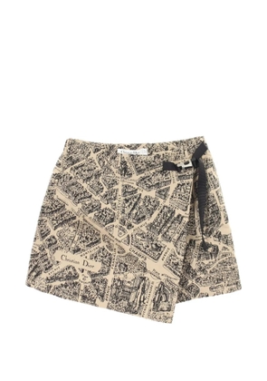 Christian Dior Pre-Owned 2010s Map of Paris shorts - Neutrals