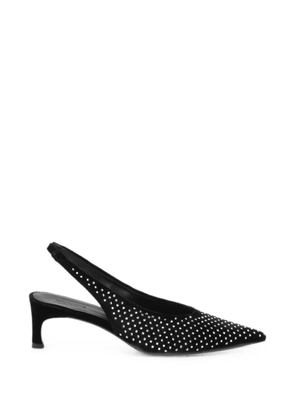 ROTATE BIRGER CHRISTENSEN slingback rhinestone velvet pumps - Black