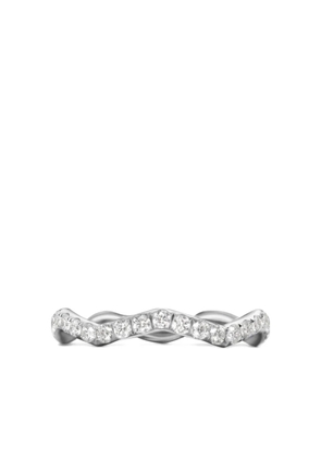 David Yurman sterling silver Zig Zag Stax diamond band ring (2mm)