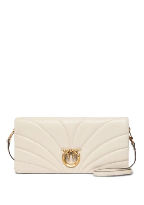 PINKO Love Birds quilted leather shoulder bag - Neutrals