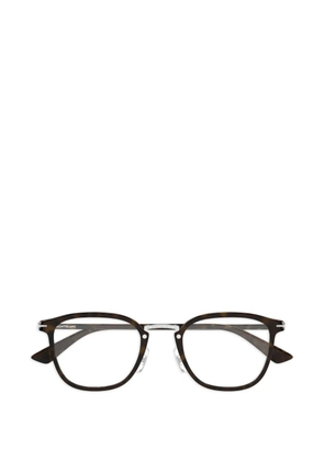 Montblanc contrast-browline glasses - Brown