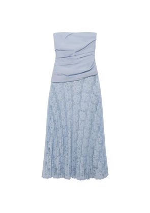 Simkhai Annalise lace-panelled strapless maxi dress - Blue