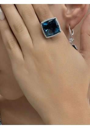 Lisa Nik topaz and diamond ring - Silver