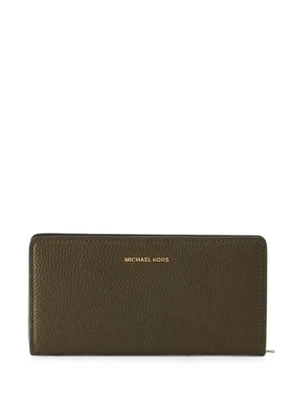 Michael Kors grainy-leather snap-fastening wallet - Green