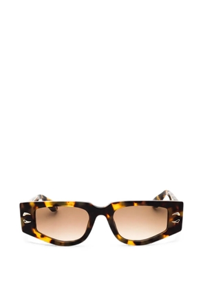 Roberto Cavalli tortoiseshell-effect rectangle-frame sunglasses - Brown