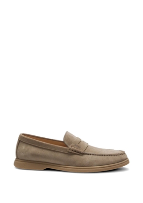 BOSS suede penny loafers - Neutrals