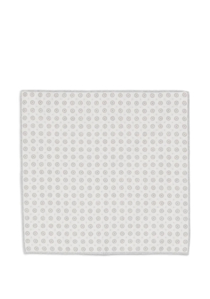 Eleventy geometric-print pocket square - Grey