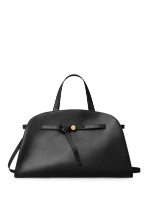 Tory Burch logo-plaque leather tote bag - Black