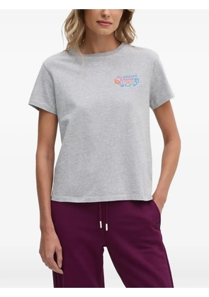 MC2 Saint Barth lettering-embroidered T-shirt - Grey