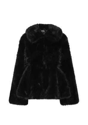 ROTATE BIRGER CHRISTENSEN faux-fur flared jacket black