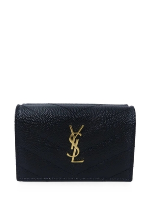 Saint Laurent Pre-Owned Cassandre quilted wallet - Black