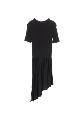 CHANEL Pre-Owned 1986-1988 Coco Mark button asymmetric dress - Black