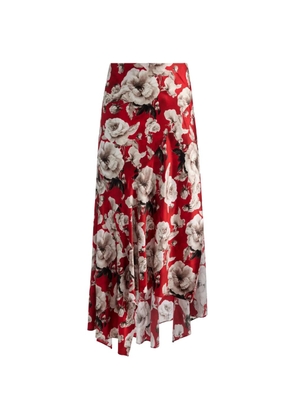 alice + olivia Rosa midi skirt - Red