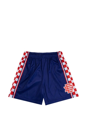 ERIC EMANUEL EE Basic checkered shorts - Blue