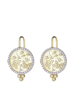 Tanya Farah 18K yellow gold Tree of Life diamond earrings