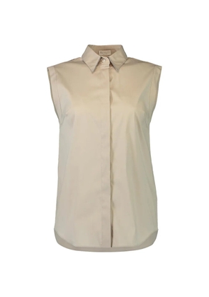 Brunello Cucinelli Monili-trim sleeveless shirt - Neutrals