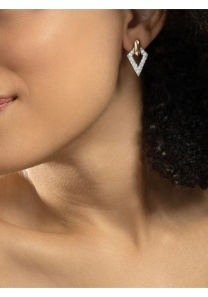 David Webb diamond geometric earrings - Gold