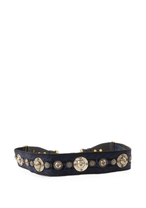 Christian Dior Pre-Owned studded canvas shoulder strap - Blue