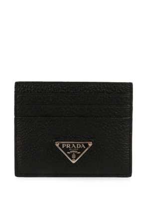 Prada Pre-Owned Enamelled Triangle logo card holder - Black