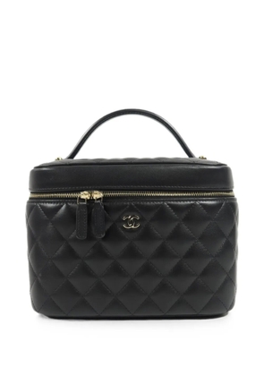 CHANEL Pre-Owned CC logo-detail diamond-quilted vanity bag - Black