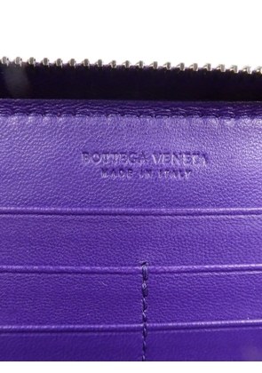 Bottega Veneta Pre-Owned Intrecciato zip-around wallet - Purple