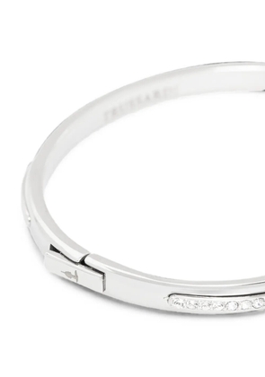 Trussardi crystal-embellished bangle bracelet - Silver