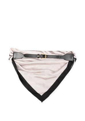 Patrizia Pepe zebra-print leather belt - Neutrals