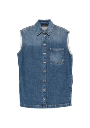 Patrizia Pepe sleeveless denim shirt - Blue