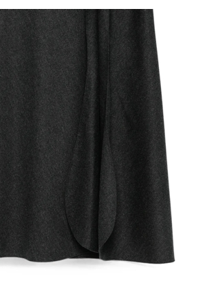 Giorgio Armani asymmetric draped midi skirt - Grey