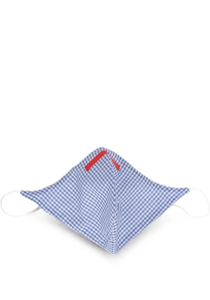 Isaia gingham face mask - Blue