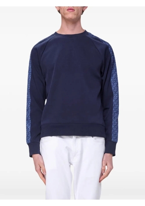 Michael Kors logo-tape raglan-sleeve sweater - Blue