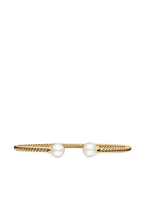 David Yurman 18kt yellow gold Solari Cablespira diamond bracelet (2.6mm) - Silver
