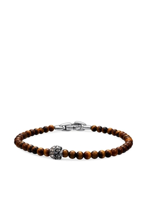 David Yurman sterling silver Memento Mori Skull bracelet (4mm)