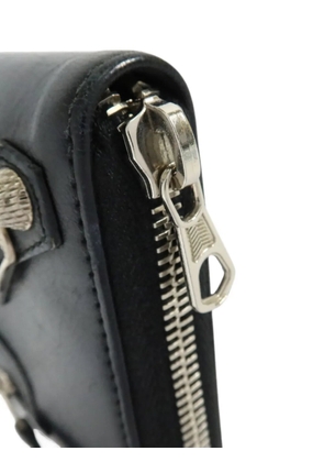 Balenciaga Pre-Owned stud-detail zip-around wallet - Black