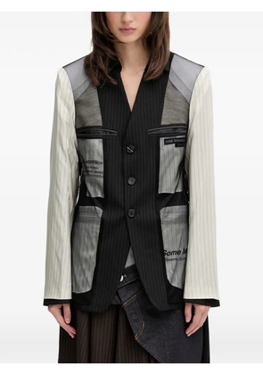 Andersson Bell pinstripe-pattern reversible blazer - Black